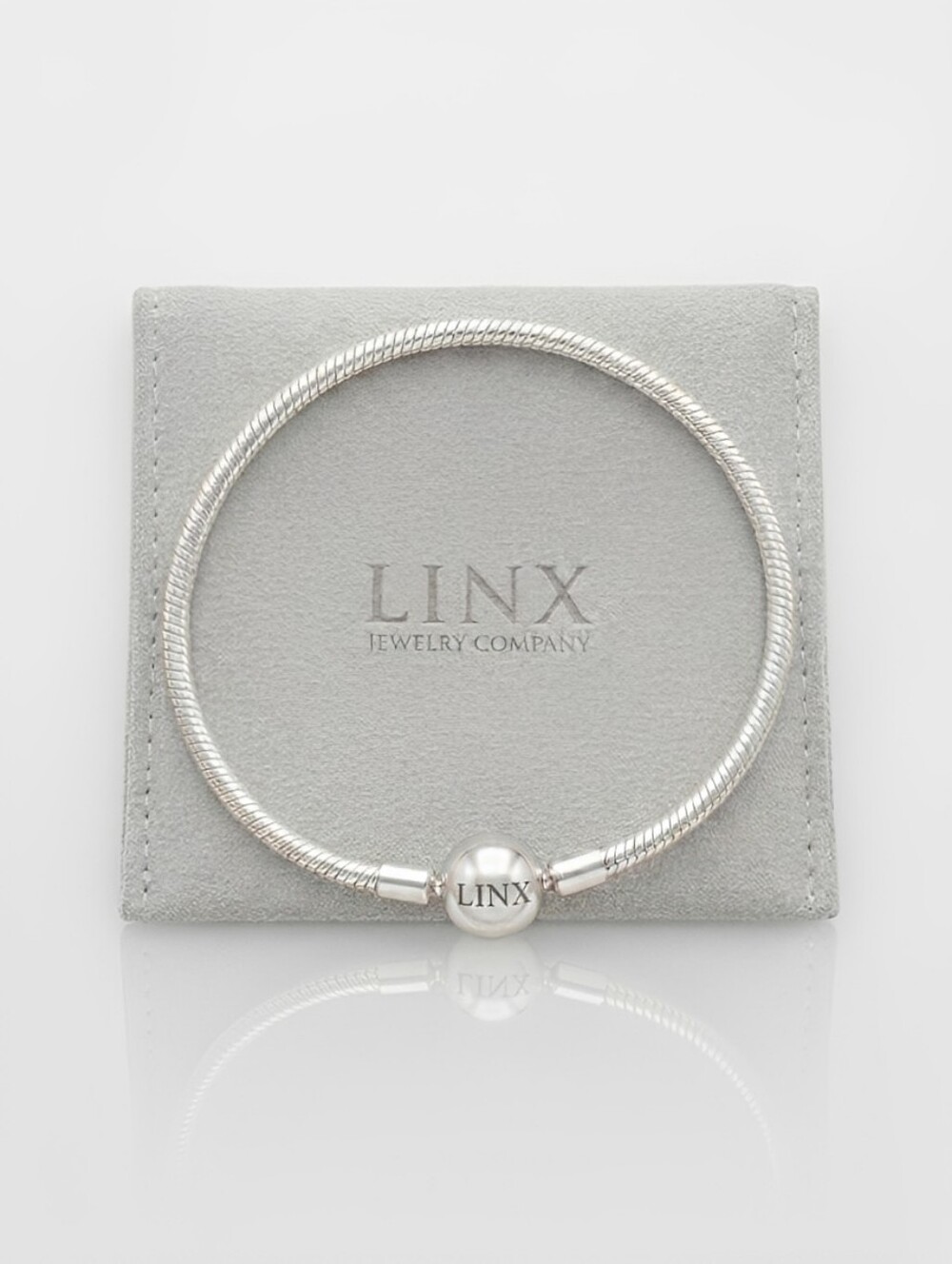 Authentic Linx Snake Chain Charm Bracelet 925 Sterling Silver